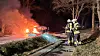 Kurz vor 23 Uhr geriet ein Gas-Auto im Norden während der Fahrt in Brand.