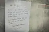 Aushang bei Bäckerei Stechmann