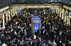 Passagiere sind auf dem Bahnhof St Pancras International station gestrandet