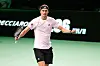 Alexander Zverev jubelt nach einem gewonnen Punkt bei seinem Davis-Cup-Halbfinal-Spiel in Bologna