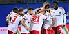 Geschlossen zum Erfolg. HSV-Profis beim Torjubel im Derby