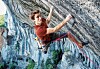 Der Kletterer Sébastien Bouin an einer Steilwand