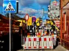 Absperrbaken in Mainz