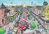 Bild im Comic-Stil zeigt die Straße