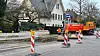 Die Bauarbeiten an der Rohrleitung unterhalb der Elbchaussee.