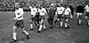 Der HSV im Frühjahr 1961. Barcelona war wichtiger als Osnabrück, doch nach dem 0:1 herrschte große Enttäuschung bei Uwe Seeler (l.) und Kollegen.