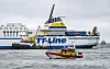 Die Fähre „Marco Polo“ ist auf Grund gelaufen.