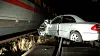 Bahnübergang Zug ICE Auto