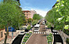 Moderne Busstrecke in Cannes