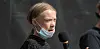Greta Thunberg nach dem Treffen mit der Bundeskanzlerin in Berlin am Donnerstag.