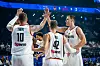 Deutsche Basketballer jubeln bei der WM