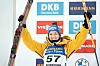 Franziska Preuß auf dem Podium in Östersund