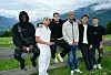 Die HSV-Profis Jean-Luc Dompé, William Mikelbrencis, Ludovit Reis, Robert Glatzel, András Németh, László Bénes in den Tiroler Bergen