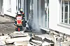 Die Feuerwehr öffnete Teile des Daches.