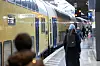 Ein Metronom-Zug steht am Hamburger Hauptbahnhof