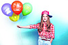 Mädchen mit Ballons