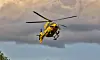 Ein Rettungshubschrauber im Einsatz.