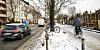 Auf einigen Abschnitten der Max-Brauer-Allee ist der Radweg vereist — im Gegensatz zu der Fahrbahn.