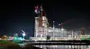 Die Elbtower-Baustelle bei Nacht