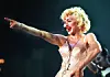 Madonna bei ihrem Auftritt im Bustier des französischen Designers Jean-Paul Gaultier 1990 in Dortmund.