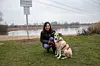 Hundebesitzerin Marzena Green (55) mit Mischlingsdame Maya (7).