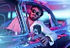 Angus Stone in Hemd und mit Sonnenbrille schaut aus dem offenen Fenster eines Cadillacs