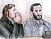 Silja W. (damals 19) und Ibrahim K. (24) beim Prozess. K. bekam drei Jahre und sechs Monate Haft ; über Silja W. verhängten die Richter ein Jahr Jugendstrafe auf Bewährung.