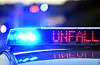 Ein Polizeiauto mit der Aufschrift „Unfall“. (Symbolbild)