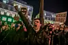 Demonstranten bei Ausschreitungen in Madrid.