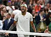 Nick Kyrgios bejubelt seinen Sieg gegen Stefanos Tsitsipas