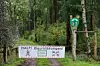 Schild: Halt! Baumfällungen!