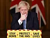 Boris Johnson, Premierminister von Großbritannien, gibt in der Downing Street eine Pressekonferenz zur Corona-Pandemie