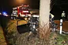 Insgesamt waren rund 30 Helfer von Polizei, Feuerwehr und Rettungsdienst im Einsatz.