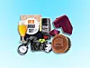 Bierbrauset, Motorrad Parfum, Bartbürste, Krawatte. Bild für Geschenke für Männer Artikel.