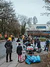 Hamburger Seebrücke. Kundgebung vor ZEA Rahlstedt