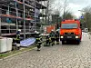 Die Feuerwehr musste das Gerüst wieder aufstellen.