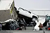 Fahrzeuge stapeln sich nach einem Unfall in Texas.