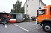 Busfahrer mit gescheitertem Wendemanöver