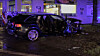 Der Audi wurde bei dem Unfall zerstört und musste abgeschleppt werden.