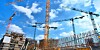 Kräne auf einer Baustelle