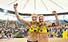 Laura Ludwig und Louisa Lippmann jubeln am Rothenbaum