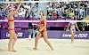 Die zweiten Spiele: Bei Olympia in London 2012 geht es für Laura Ludwig bis ins Viertelfinale. Später im Jahr erklärt Partnerin Sara Goller ihren Rücktritt vom Beachvolleyball.