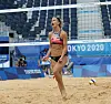 Platz 5 in Tokio: Im Viertelfinale scheiden Kozuch/Ludwig gegen die späteren Olympiasiegerinnen aus den USA Klineman/Ross aus. Am Ende steht für das Hamburger Duo ein fünfter Platz.