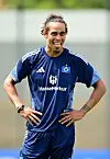 Yussuf Poulsen bei seinem ersten HSV-Training