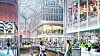 So hätte die Westfield-Shoppingmall inzwischen aussehen sollen. Stattdessen wurde der Eröffnungstermin verschoben.