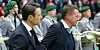 Niko Kovac (l.), damals Trainer des FC Bayern, und Ralf Rangnick (RB Leipzig) beim DFB-Pokal-Endspiel 2019.
