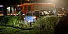 Billstedt: Beim Eintreffen der Polizei hing der VW Golf bereits in der Hecke fest.