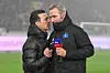 HSV-Trainer Tim Walter (r.) und Karlsruhes Christian Eichner