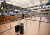 Leere Hallen im Hamburger Flughafen am Freitag