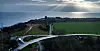Blick auf den historischen Peilturm von Kap Arkona in der Gemeinde Putgarten (Mecklenburg-Vorpommern) auf der Insel Rügen.